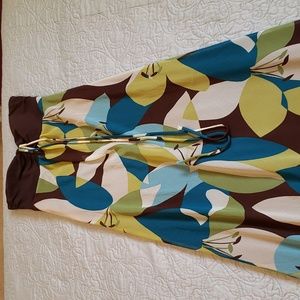 Multicolor Maxi Strapless Sundress Size 5